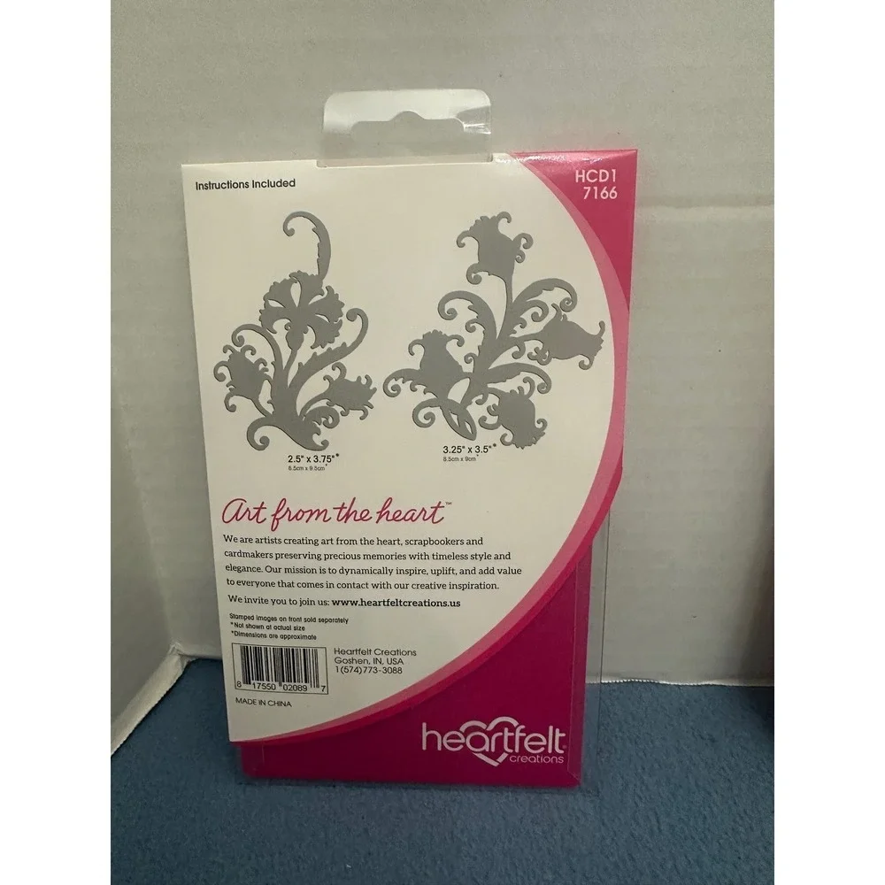 Heartfelt Creations Fanciful Carnation Cling Stamp HCPC-3808 & Die HCD1-7166 Set